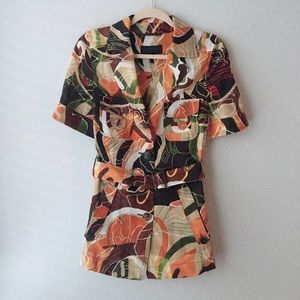 ESCADA SPORT button collar shirt dress